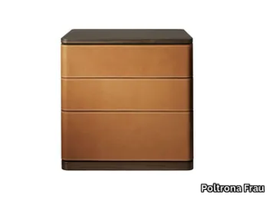 FIDELIO - Tanned leather bedside table _ Poltrona Frau