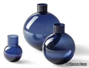 GLI OGGETTI - BLUE PALLO - Glass vase _ Poltrona Frau