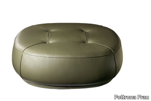 LEPLI - Upholstered leather pouf _ Poltrona Frau