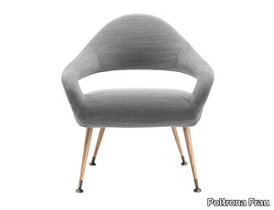 LETIZIA - Fabric easy chair with armrests _ Poltrona Frau