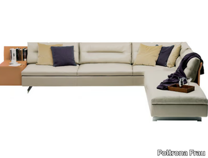 GRANTORINO - Sectional sofa with integrated magazine rack _ Poltrona Frau