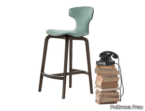 MONTERA - High leather stool with footrest _ Poltrona Frau