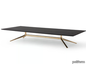 MONDRIAN - Low rectangular marble coffee table _ Poliform