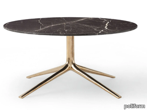 MONDRIAN - Low round marble coffee table _ Poliform