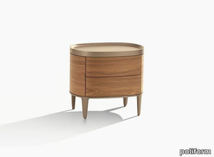 GENTLEMAN NIGHT - Wooden bedside table with drawers _ Poliform