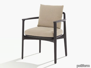 MAGNOLIA - Fabric chair with armrests _ Poliform