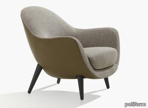 MAD QUEEN - Upholstered fabric armchair with armrests _ Poliform