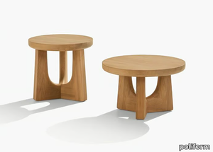 NARA - Round wooden coffee table _ Poliform