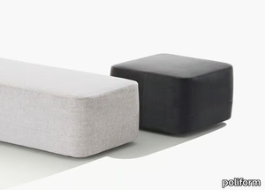 NEW YORK - Square leather pouf _ Poliform