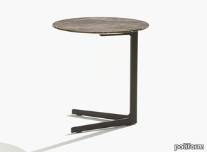 BABA - Round marble side table _ Poliform