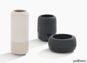 CREW - Round glazed stoneware garden vase _ Poliform