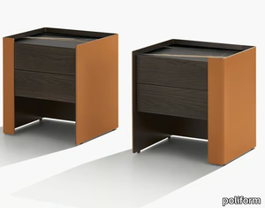 CHLOE - Rectangular bedside table with drawers _ Poliform