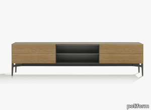 CODE - Wooden sideboard with integrated lighting _ Poliform