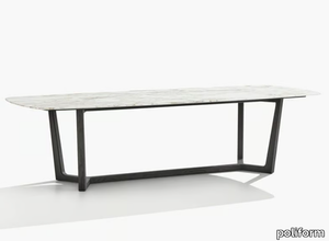 CONCORDE - Rectangular marble table _ Poliform