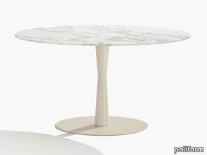 FLUTE - Round marble table _ Poliform