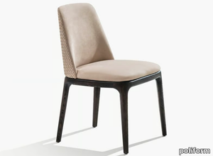 GRACE - Leather chair _ Poliform