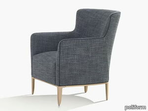 GENTLEMAN - Fabric armchair with armrests _ Poliform