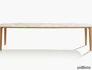 HENRY - Rectangular marble table _ Poliform