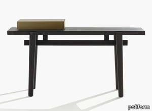 HOME HOTEL - Rectangular wood veneer writing desk _ Poliform