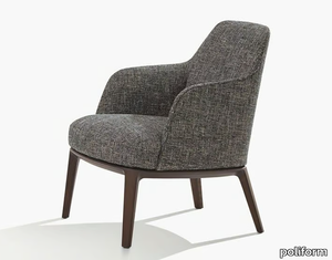 JANE - Fabric armchair with armrests _ Poliform