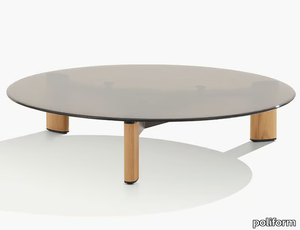 KETCH - Round glass coffee table _ Poliform