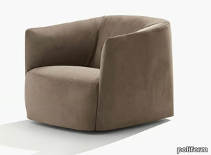 SANTA MONICA - Upholstered leather armchair _ Poliform