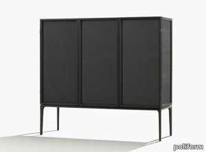 AIKO - Wood and glass highboard with doors _ Poliform