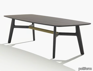 CURVE - Rectangular elm table _ Poliform