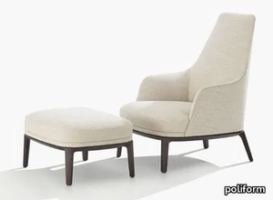 JANE LOUNGE - Fabric armchair with armrests _ Poliform