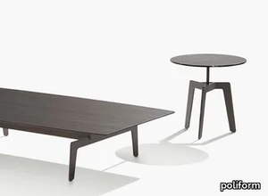 TRIBECA - Low round oak coffee table _ Poliform