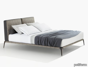 PARK 1 - Fabric double bed with removable cover with upholstered headboard _ Poliform