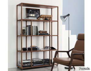 BIBLO - Open double-sided solid wood bookcase _ Porada
