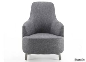 COPINE - Bergere fabric armchair with armrests _ Porada