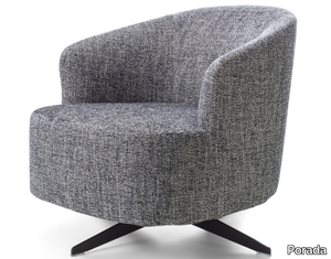 COPINE - Swivel fabric armchair with armrests _ Porada
