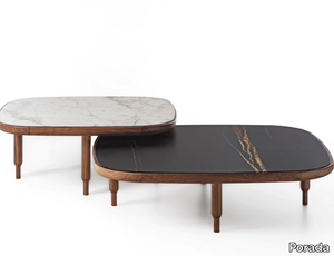 ECKIG - Low square solid wood coffee table _ Porada