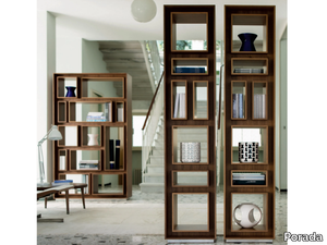 FANCY - Double-sided walnut bookcase _ Porada