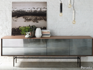 HARALD - Ash sideboard with mirrored door _ Porada