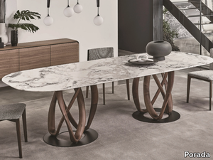 INFINITY - Rectangular solid wood living room table _ Porada