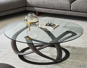 INFINITY - Round crystal coffee table for living room _ Porada