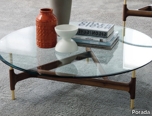 JOINT - Low round crystal coffee table _ Porada