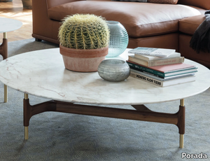 JOINT - Round marble coffee table for living room _ Porada