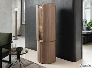 MARY - Walnut bar cabinet with integrated lighting _ Porada