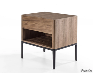 NARA - Wooden bedside table with drawers _ Porada