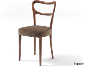 NOEMI - Solid wood chair with integrated cushion _ Porada