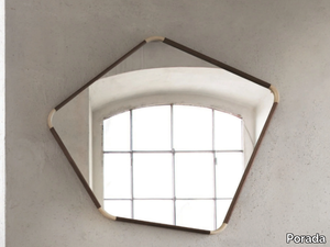 OPS 1 - Wall-mounted mirror with wooden frame _ Porada