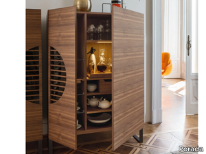 POLIFEMO - Wooden bar cabinet with integrated lighting _ Porada