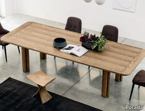 QUADRIFOGLIO - Rectangular ash dining table _ Porada