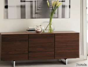 RIGA - Walnut sideboard with doors _ Porada