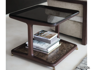 SCRIPT - Square wooden coffee table with castors _ Porada