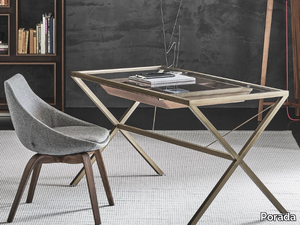STYLO - Rectangular crystal writing desk _ Porada